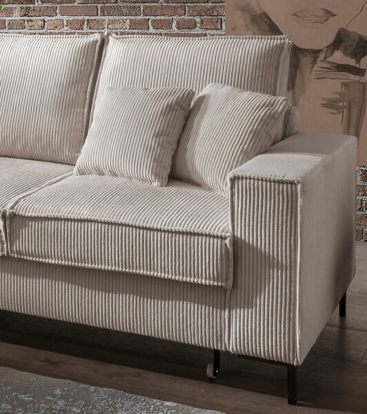 ROHOVÁ SEDAČKA, textil, béžová P & B - Sedačky, Online Only