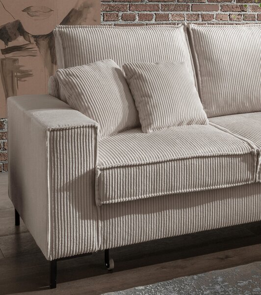 ROHOVÁ SEDAČKA, textil, béžová P & B - Sedačky, Online Only