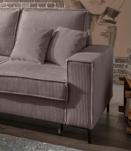 ROHOVÁ SEDAČKA, textil, sivohnedá P & B - Sedačky, Online Only