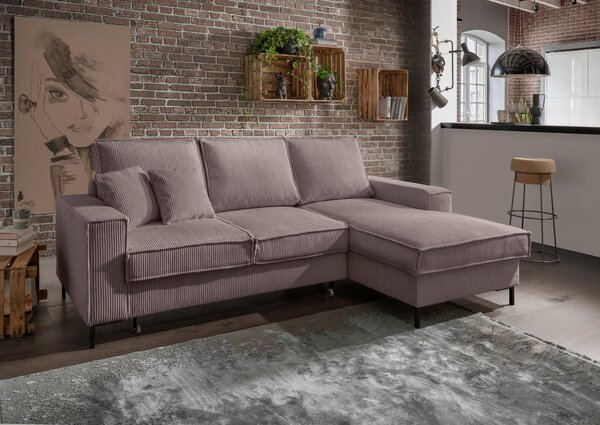 ROHOVÁ SEDAČKA, textil, sivohnedá P & B - Sedačky, Online Only