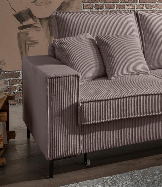 ROHOVÁ SEDAČKA, textil, sivohnedá P & B - Sedačky, Online Only