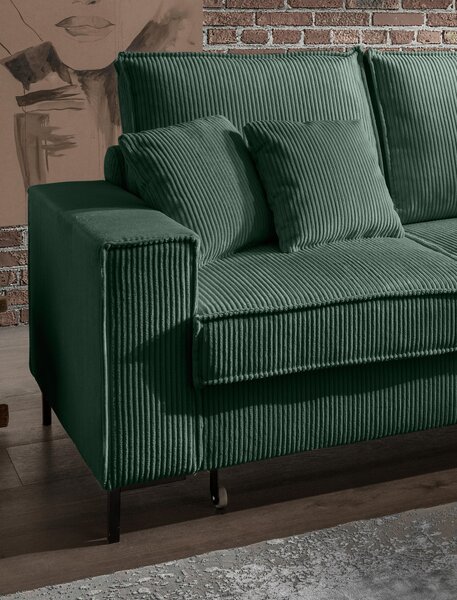 ROHOVÁ SEDAČKA, textil, tmavozelená P & B - Sedačky, Online Only