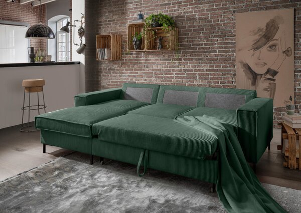 ROHOVÁ SEDAČKA, textil, tmavozelená P & B - Sedačky, Online Only