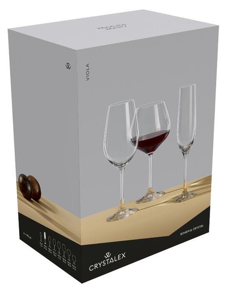 BOHEMIA VIOLA POHÁR NA ČERVENÉ VÍNO 350ML SADA 6KS