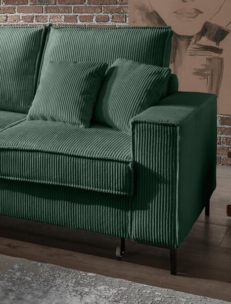 ROHOVÁ SEDAČKA, textil, tmavozelená P & B - Sedačky, Online Only