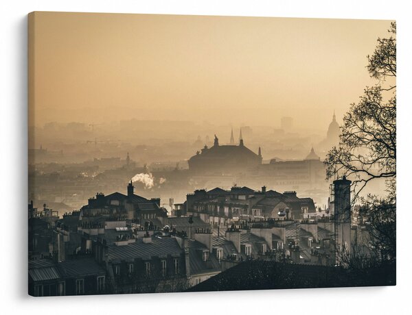 Obraz - Mesto pod hmlou (70x50 cm)