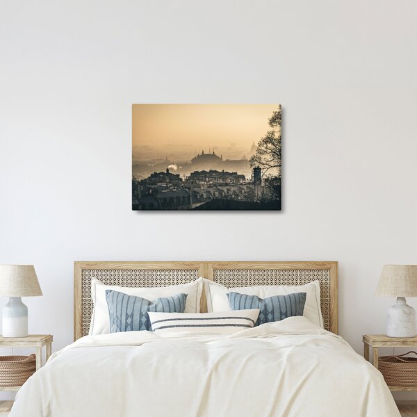 Obraz - Mesto pod hmlou (70x50 cm)