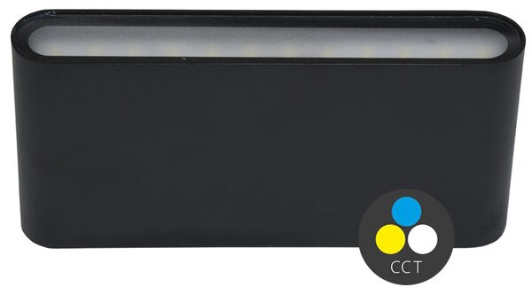 LED fasádne svietidlo s nastaviteľnou teplotou farby 2x6W čierne (ZFP12-CR)