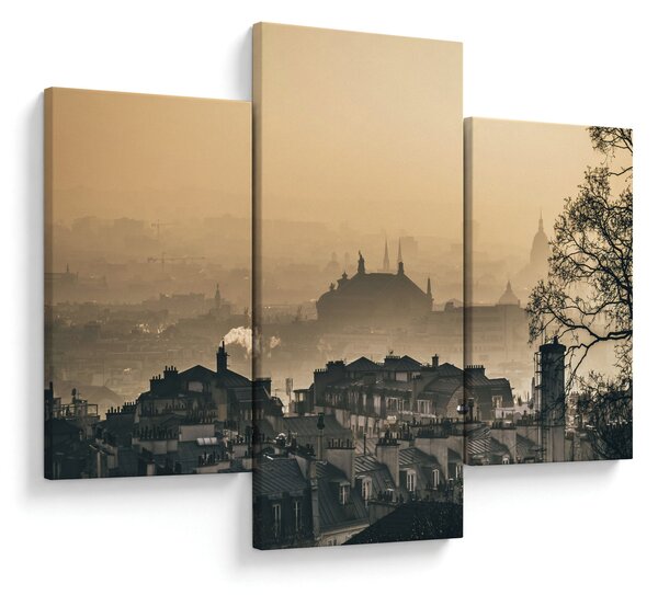 Obraz - Mesto pod hmlou (90x60 cm)