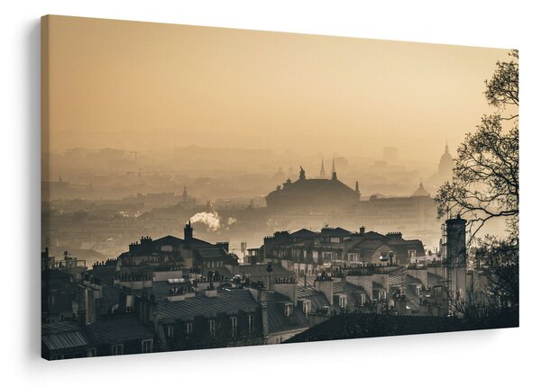 Obraz - Mesto pod hmlou (90x60 cm)