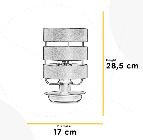 NOČNÁ LAMPA, E27, 17/17/28,5 cm - Online Only bytové doplnky, Online Only