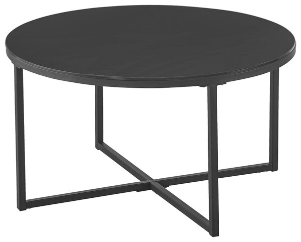 KONFERENČNÝ STOLÍK, čierna, kov, sklo, 80/80/45 cm Carryhome - Stolíky do obývačky