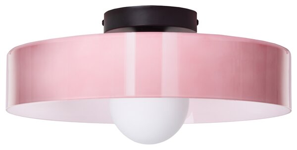 Stropná lampa ružová sklenené tienidlo na nízky strop moderný štýl obývacia izba