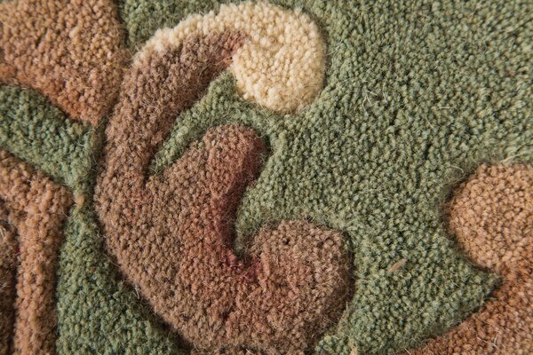 Flair Rugs , Ručne všívaný kusový koberec Lotus premium Green, 75x150, zelená, chodba / predsieň