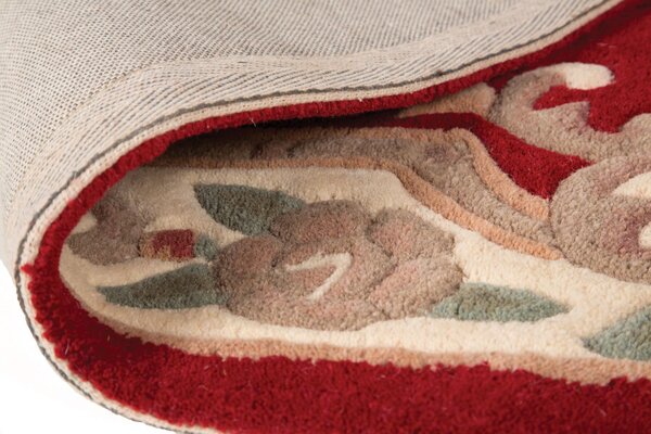 Flair Rugs , Ručne všívaný kusový koberec Lotus premium Red, 120x180, červená, chodba / predsieň