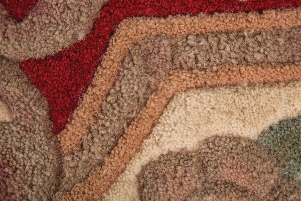 Flair Rugs , Ručne všívaný kusový koberec Lotus premium Red, 120x180, červená, chodba / predsieň