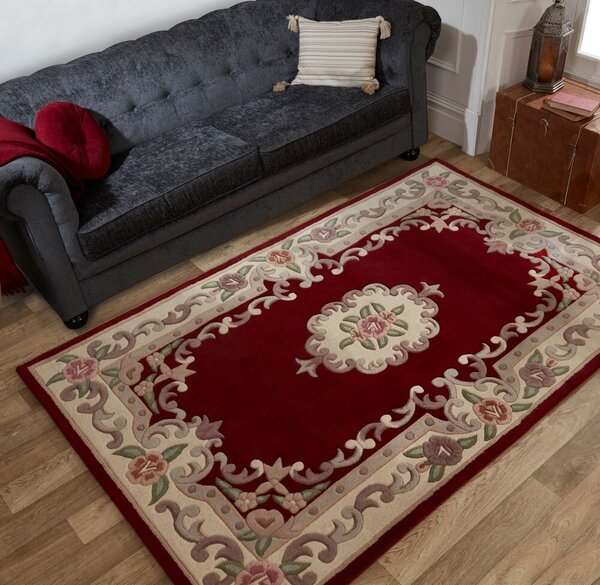 Flair Rugs , Ručne všívaný kusový koberec Lotus premium Red, 120x180, červená, chodba / predsieň
