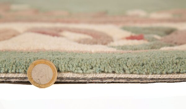 Flair Rugs , Ručne všívaný kusový koberec Lotus premium Green, 75x150, zelená, chodba / predsieň