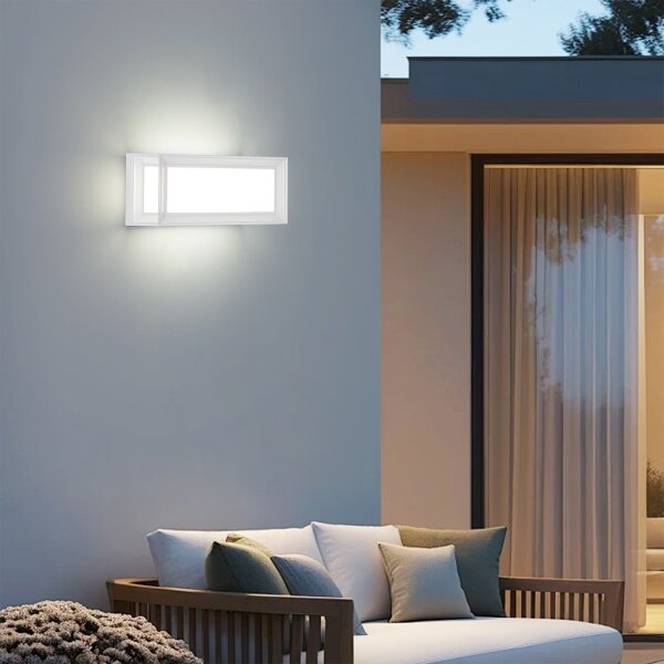 Brilagi - PARKER LED vonkajšie nástenné svietidlo s pohybovým senzorom LED/12W/230V biele IP44