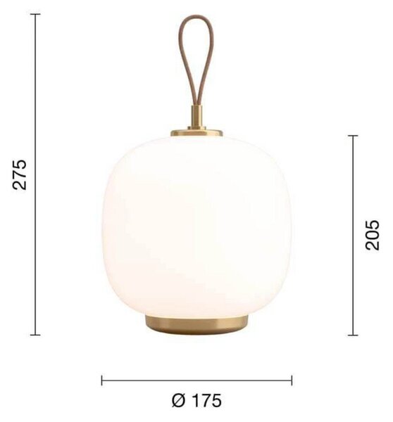 Stolové Lampa Louis Poulsen, Pudrová, Obývacia izba, Sklo