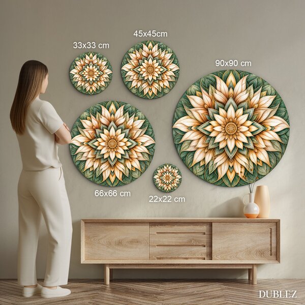DUBLEZ | Kvetinová mandala - Srdce džungle | UV potlač, Premium
