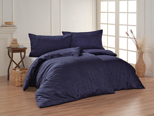 Obliečky Victoria navy modrá Mako damašek DUO SET 2x 140/200, 2x 70/90