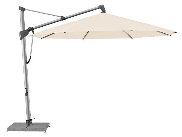 Glatz Bočný slnečník Sombrano S+, Glatz, okrúhly 350 cm (3,5 m), hliníkový rám antracitový (anthracite), poťah polyester 220 g/m2 farba sivá