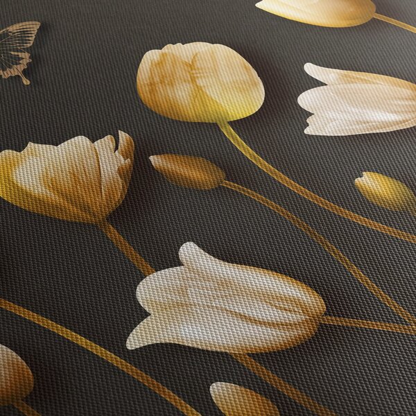 Obraz - Tulipány - abstraktné (120x50 cm)