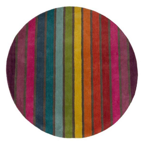 Ručně všívaný kusový koberec Illusion Candy Multi kruh-160x160 (průměr) kruh