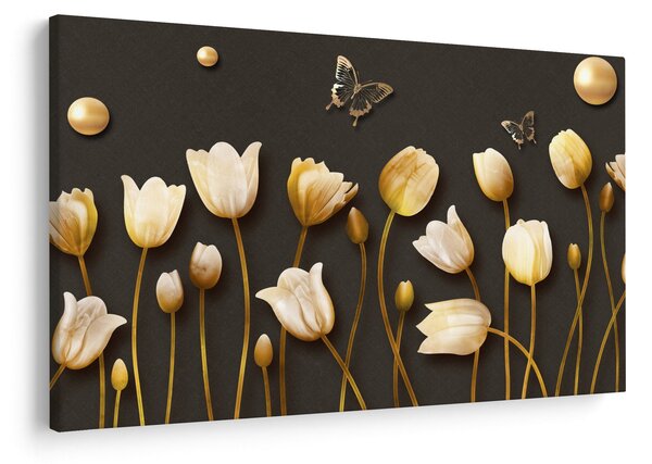 Obraz - Tulipány - abstraktné (90x60 cm)