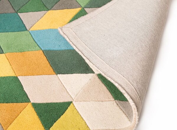 Flair Rugs , Ručne všívaný kusový koberec Illusion Prism Green / Multi, 120x170, viacfarebná, obývacia izba
