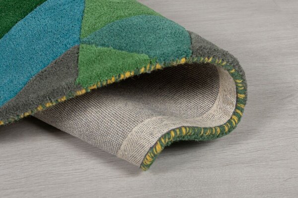 Flair Rugs , Ručne všívaný kusový koberec Illusion Prism Green / Multi, 120x170, viacfarebná, obývacia izba