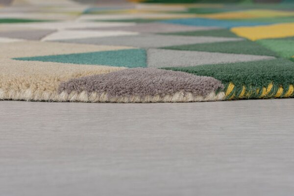 Flair Rugs , Ručne všívaný kusový koberec Illusion Prism Green / Multi, 120x170, viacfarebná, obývacia izba