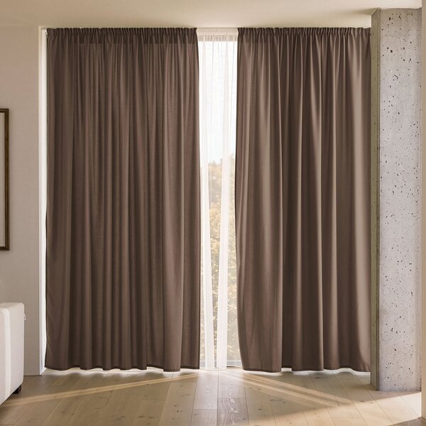Goldea dekoračný záves marbella - moka 140x135 cm