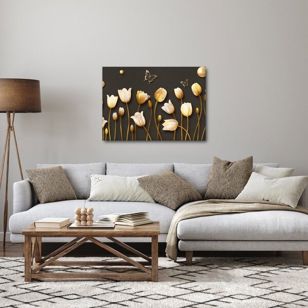 Obraz - Tulipány - abstraktné (70x50 cm)
