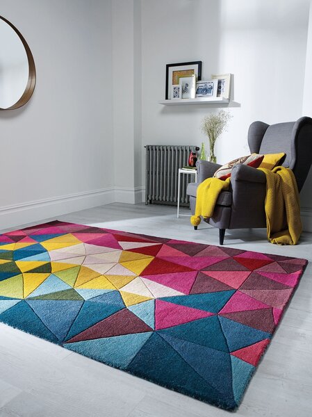 Flair Rugs , Ručne všívaný kusový koberec Illusion Falmouth Multi, 120x170, viacfarebná, obývacia izba