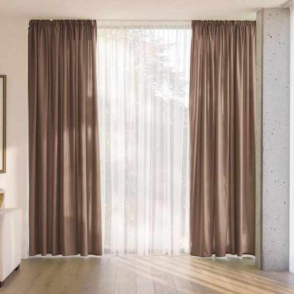 Goldea dekoračný záves marbella - moka 140x135 cm