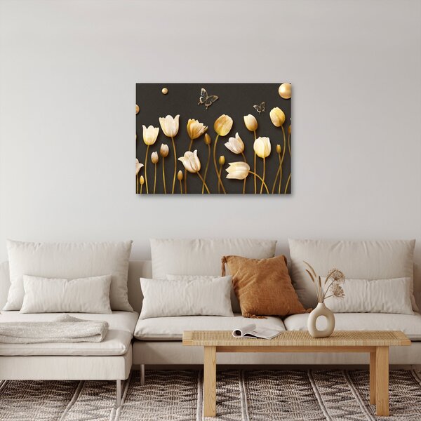 Obraz - Tulipány - abstraktné (70x50 cm)