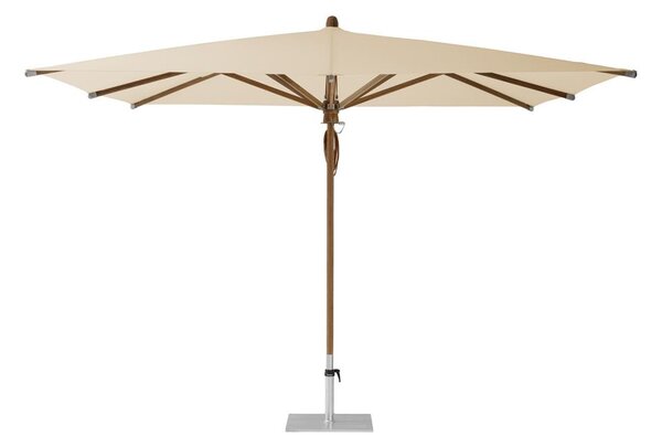 Glatz Teakový slnečník Teakwood, Glatz, štvorcový 330x330 cm (3,3x3,3 m), rám teakové drevo, poťah polyester 250 g/m2 farba podľa vzorkovníka
