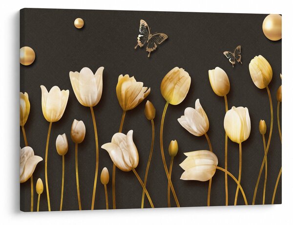Obraz - Tulipány - abstraktné (70x50 cm)