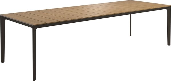 Gloster Jedálenský stôl Carver, Gloster, obdĺžnikový 280x100x73 cm, rám hliník farba meteor, doska teak
