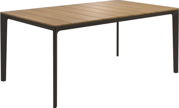Gloster Jedálenský stôl Carver, Gloster, obdĺžnikový 170x100x73 cm, rám hliník farba meteor, doska teak