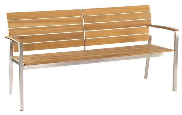 Stern Nerezová lavica Savona, Stern, 160x55x80 cm, rám nerez, teak