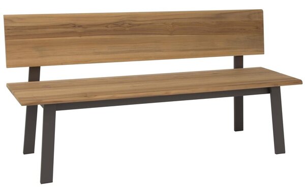 Stern Lavica Sam, Stern, 160x55x81 cm, rám lakovaný hliník šedočierny (antracit), teak
