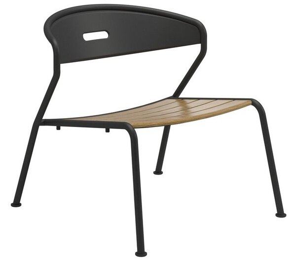 Gloster Hliníkové nízke kreslo Curve, Gloster, 75x86x73,5 cm, tmavosivá (meteor)