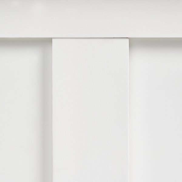 Posteľ biela borovicové drevo 140 x 200 cm s čelom lamelový rošt úložný priestor minimalistický škandinávsky štýl spálňa