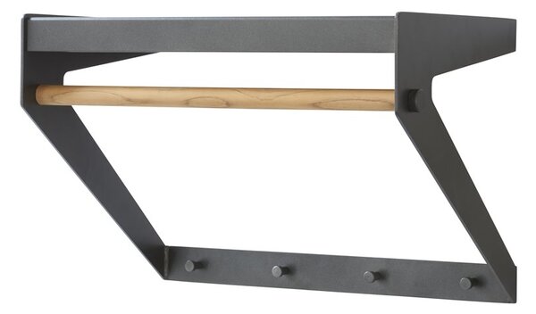 Cane-line Vešiak na kabáty Copenhagen, Cane-line, 32x52x34 cm, rám teak a hliník farba lava grey