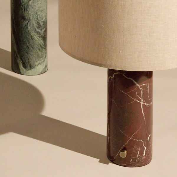 Stolové Lampa GUBI, Gravity Small, stmievateľné, Červená, Obývacia izba, Kameň, Dizajnový