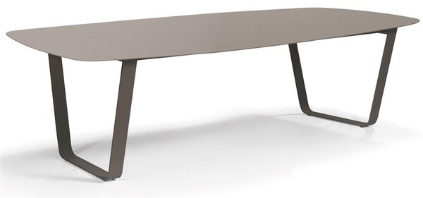 Manutti Jedálenský stôl Air, Manutti, obdĺžnikový 264x118x74 cm, kovový rám farba podľa vzorkovníka, keramická doska 6 mm dekor podľa vzorkovníka