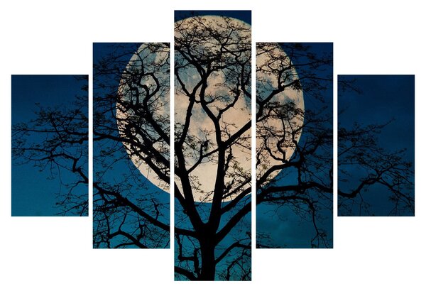 Obraz stromu so splnom (150x105 cm)